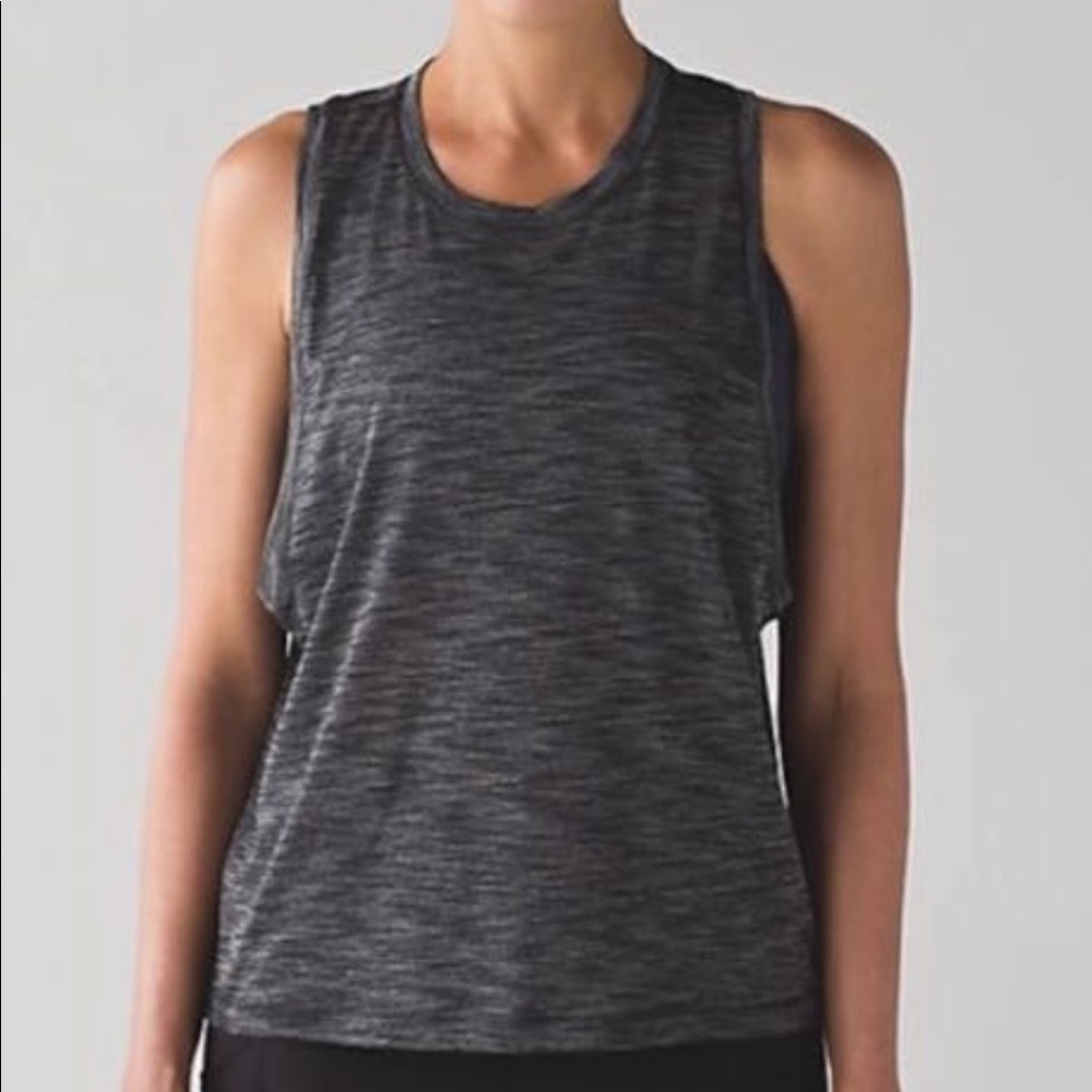 Lululemon Cardio Squad Tank ll Heather Black